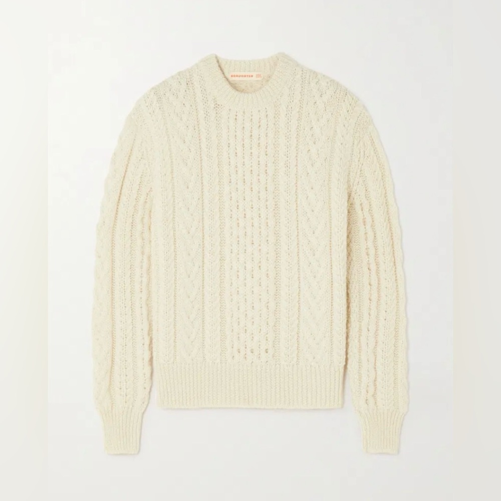 SOLD &Daughter 100% Wool Aran Sweater Made in Ireland